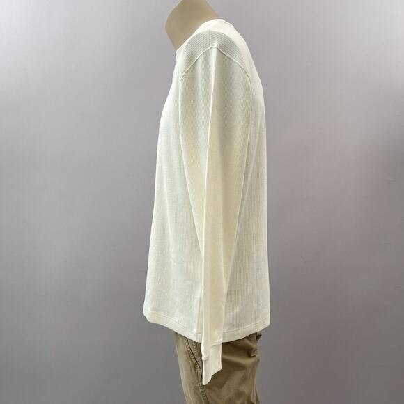 NWT Madewell Textured Long Sleeve Henley Tee Lighthouse Men's Size Medium - Picture 12 of 16